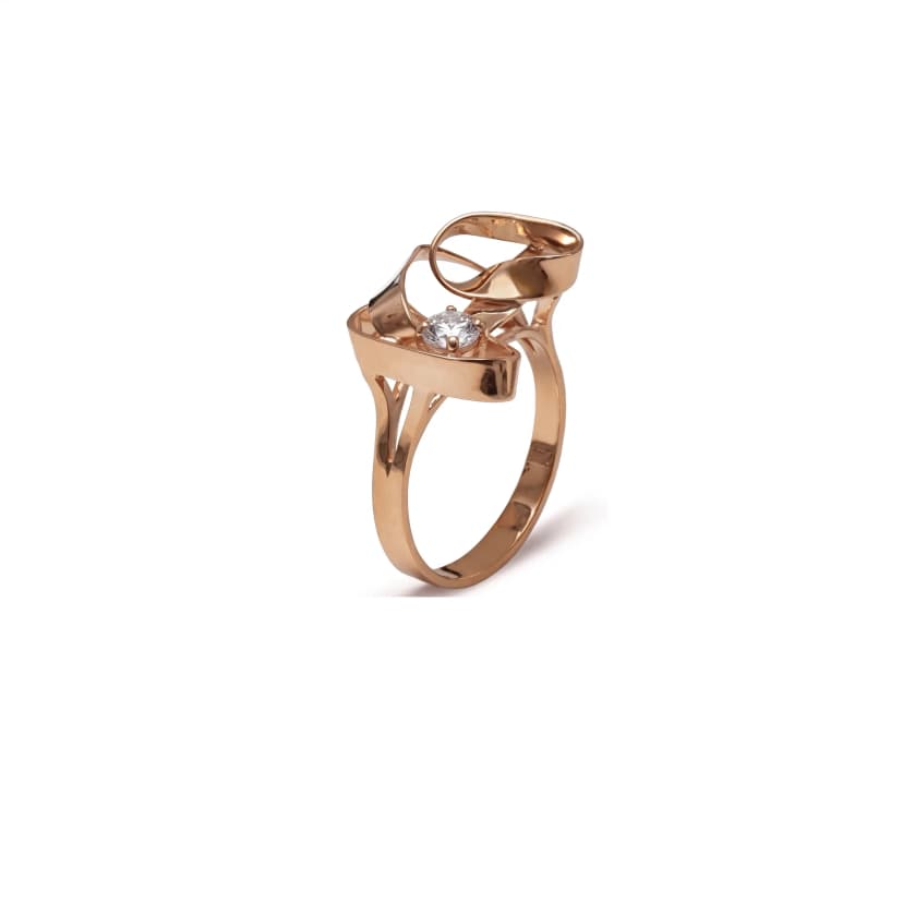 Anel Movement em Ouro Rosa