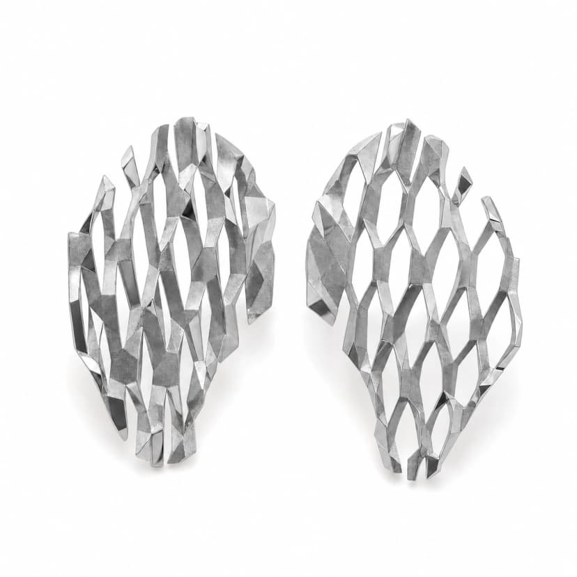 Brinco Favo - Honeycomb Ouro Branco