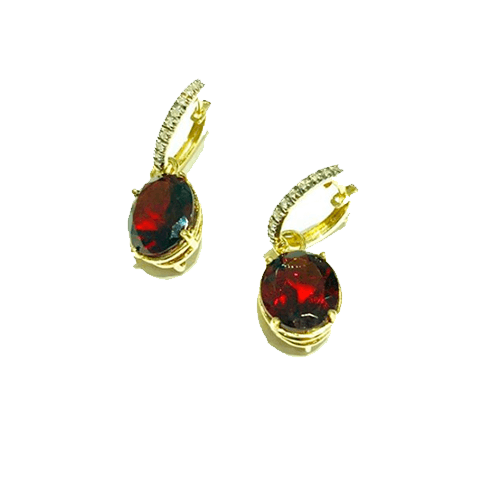 Apliques Granada Oval em Ouro Amarelo
