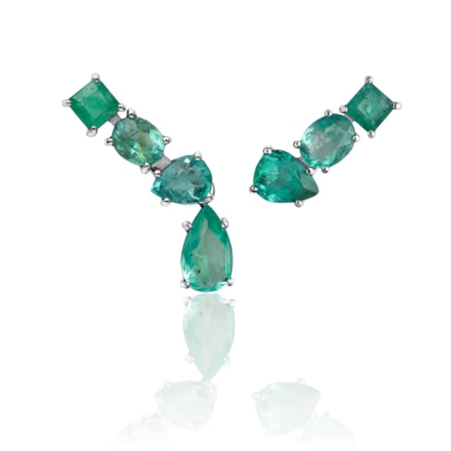 Brinco Esmeralda Ear Cuff Assimetrico