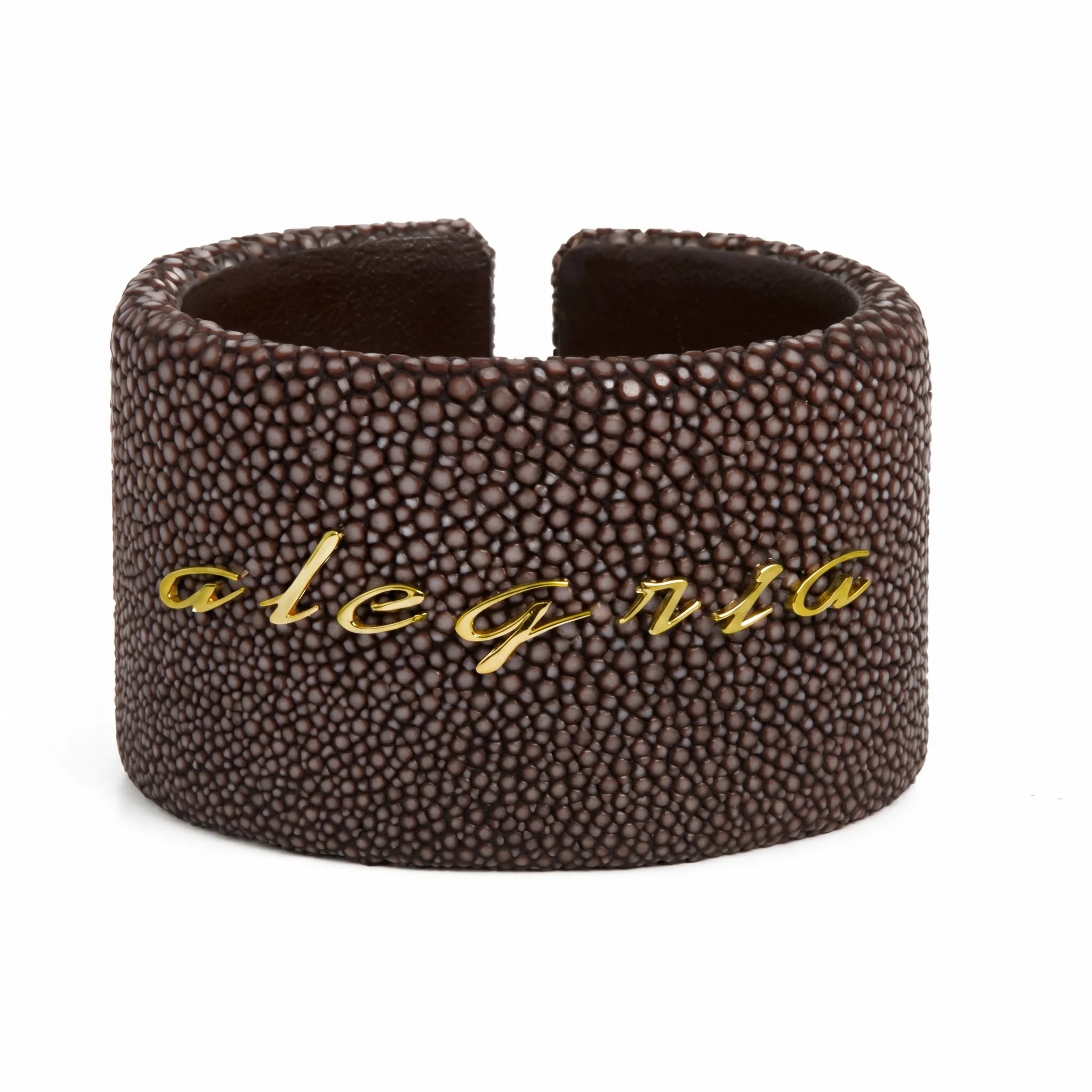 Bracelete Alegria em Galuchat e Ouro Amarelo 18K